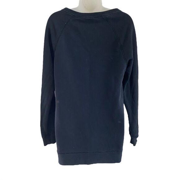 Nike XS Rally BF Sweatshirt Crewneck Black Logo Gray Oversized - Picture 10 of 10